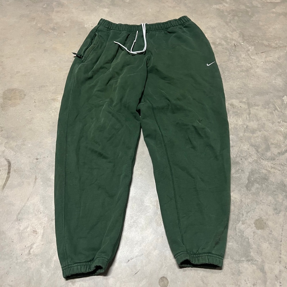 Nike Solo Swoosh Fleece Sweatpants Gorge Green Mens Large DX1364-323 Joggers